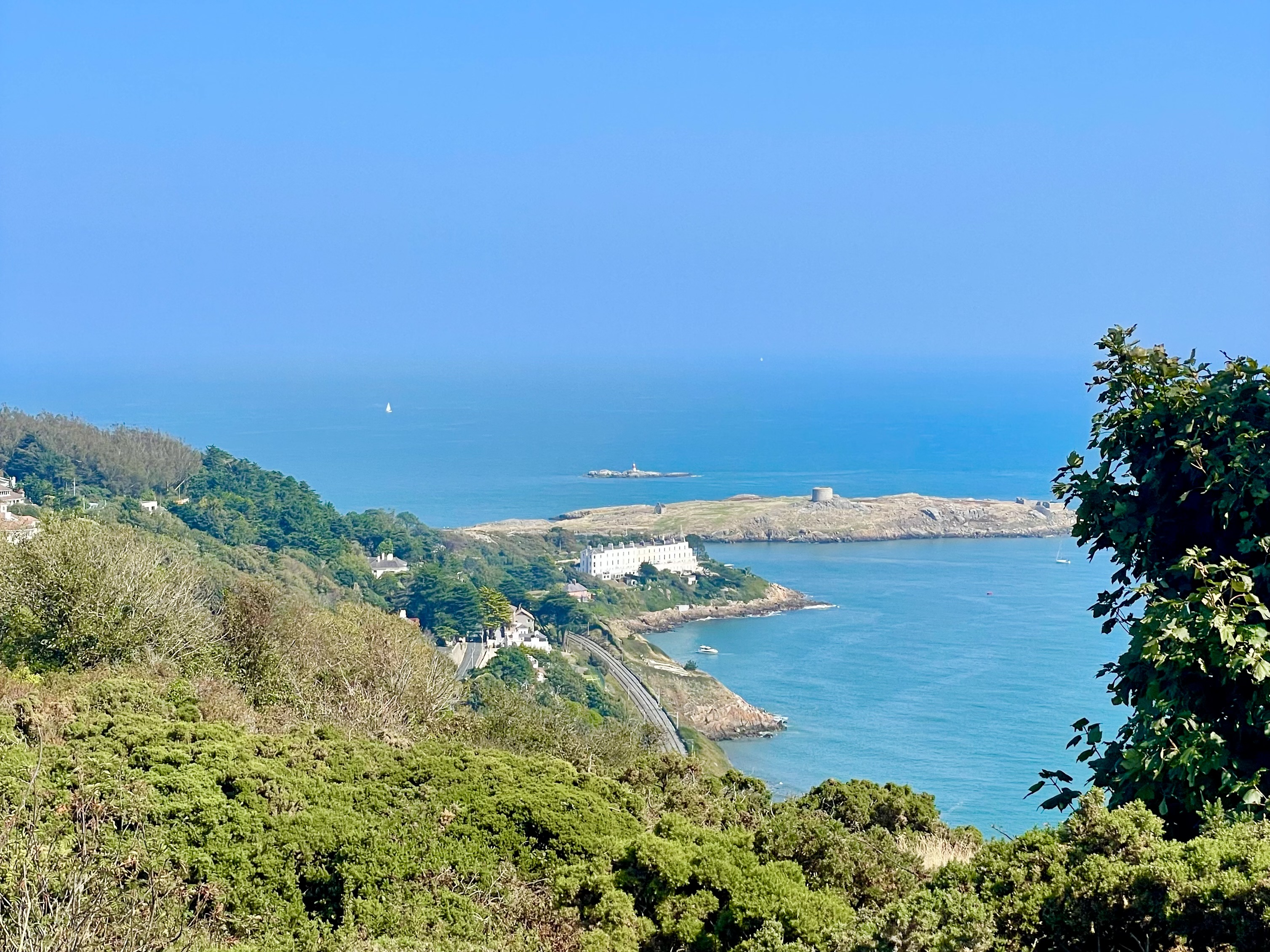 The View from the hill over the Bay and Dalkey Island. Every 