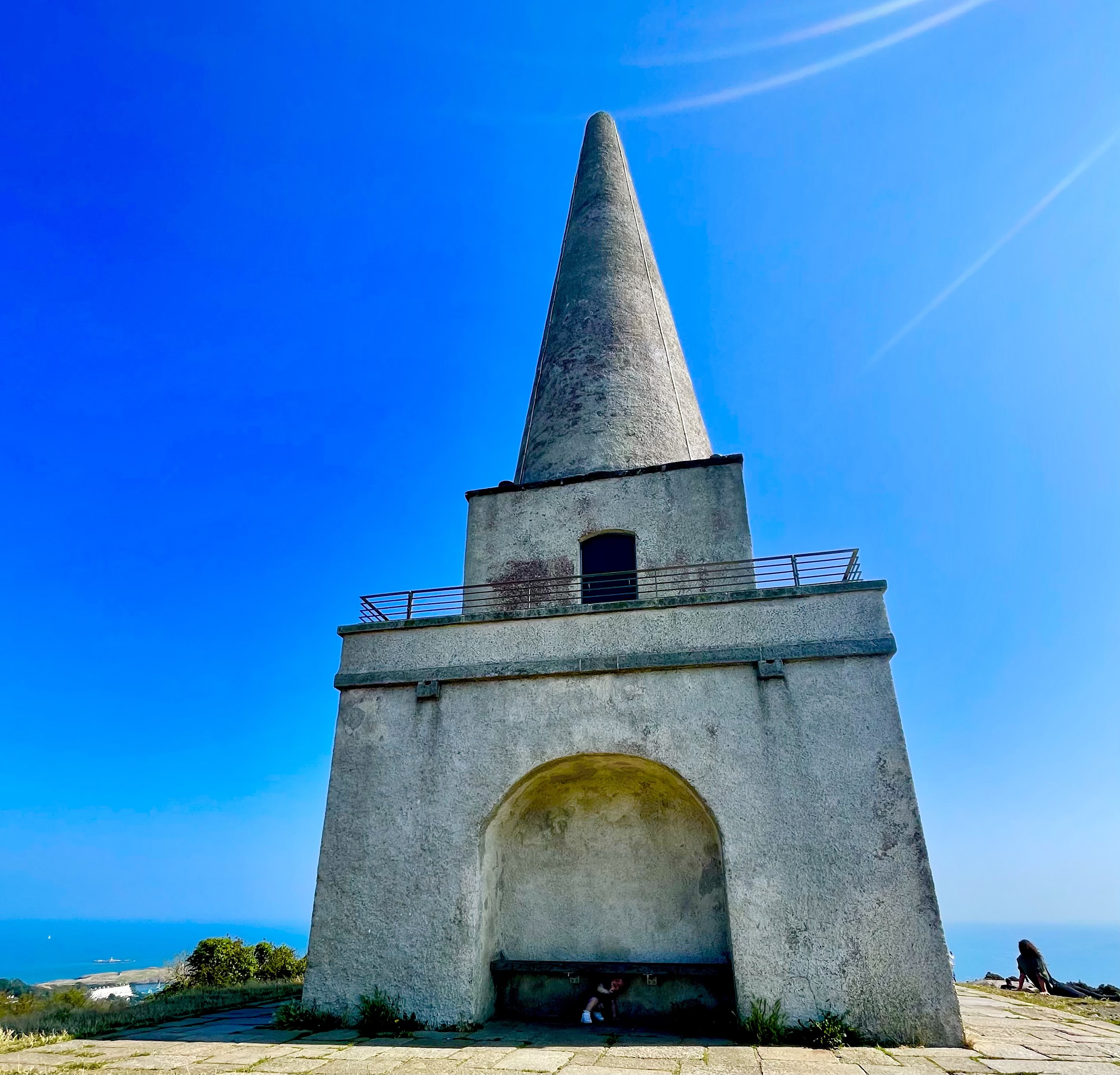 This is a hill that has a 360 degree perspective at its pinnacle, and perched at this highest point, is an Obelisk built to commemorate an early Famine, the gift of a sorry English King.