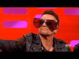 Bono-  I won’t have anyone giving out about him anymore. He can wear what he wants on his face or head.